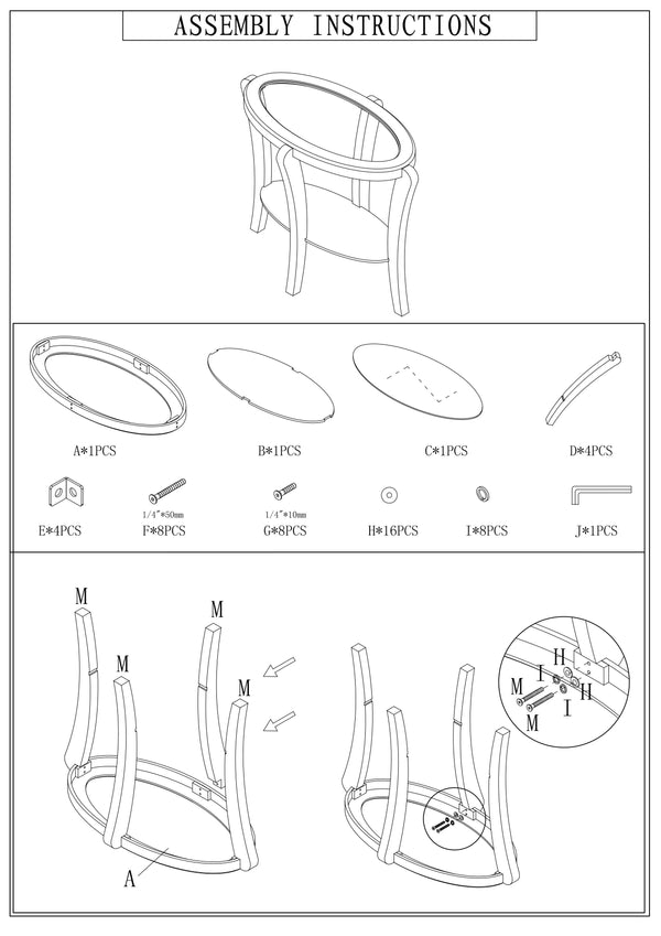 English Elm Console Transitional Sofa Table in Dark Cherry & Espresso Finish with 5mm Tempered Glass Top and Open Shelf Storage 23x51x32" B011P395595
