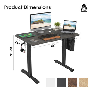 English Elm Stary Electric Standing Desk - Adjustable Height Sit-Stand Solution For Ergonomic Home Office Use T3623P339386-GIGA