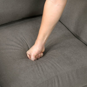 English Elm Modern 2-Piece Sofa Set - Plush Gray & Brown Loveseat With Solid Wood Legs For Stylish Comfort B011S01960