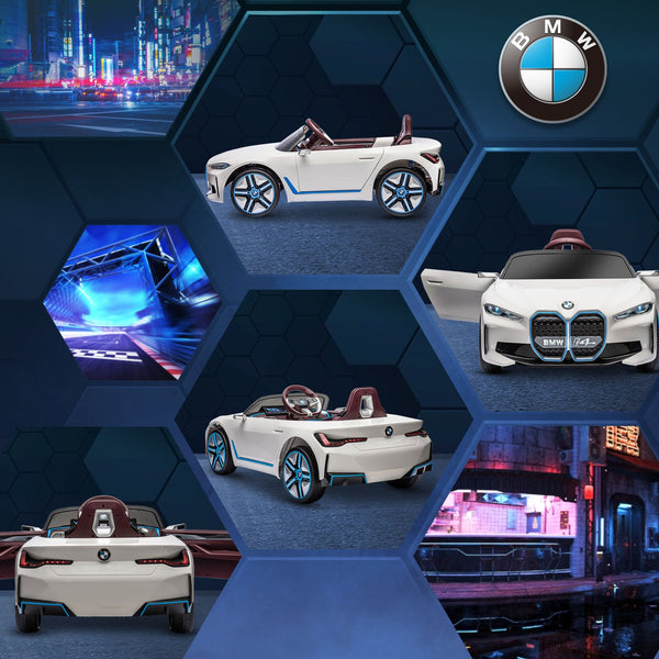 English Elm Aosom Licensed Bmw I4 12v Kids Ride on Car with Remote Suspension and Soft Start W2225P217173