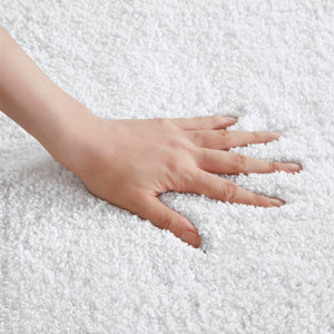 JLA Home Madison Park - Cotton Tufted Bath Rug 20x30 – Spa-Inspired Plush Absorbent Cotton with Skid-Resistant Backing, OEKO-TEX Certified White MP72-7332