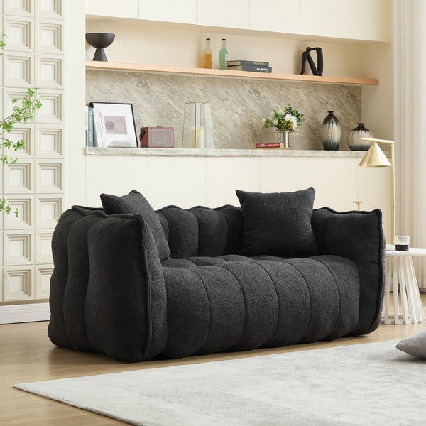 English Elm Soft Beanbag Chair For Two - High-Resilience Foam Comfort, Ideal For Gaming, Reading & Lounging W1996P309526-GIGA