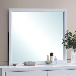 English Elm Glasgow Contemporary Dresser Mirror with Low-Distortion Glass and Sleek Frame for Modern Bedrooms White 39 L x 42 W x 3 H B078P349549