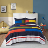 Urban Habitat Kids Morris Casual Stripe Printed Quilt Set UHK13-0223 Multi