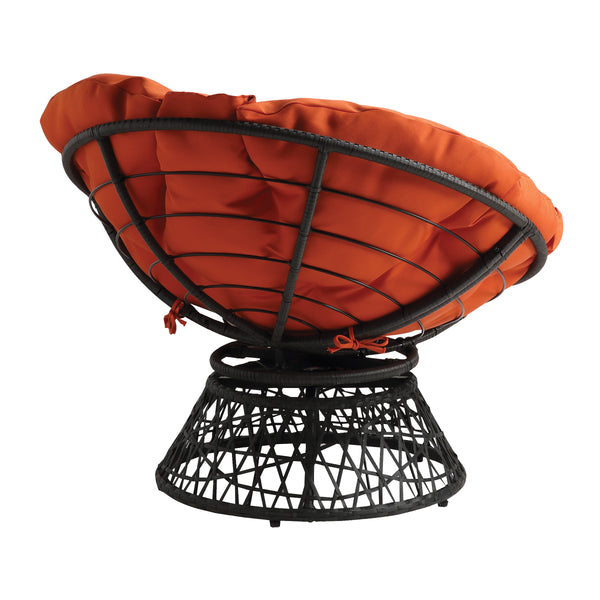 OSP Home Furnishings Papasan Chair Orange
