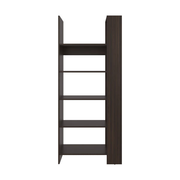 English Elm Bookcase, 5-Shelf Dark Walnut Engineered Wood Tall Organizer – Sturdy Modern Display Storage 67.3"H x 28.6"W x 15.3"D B097P369421