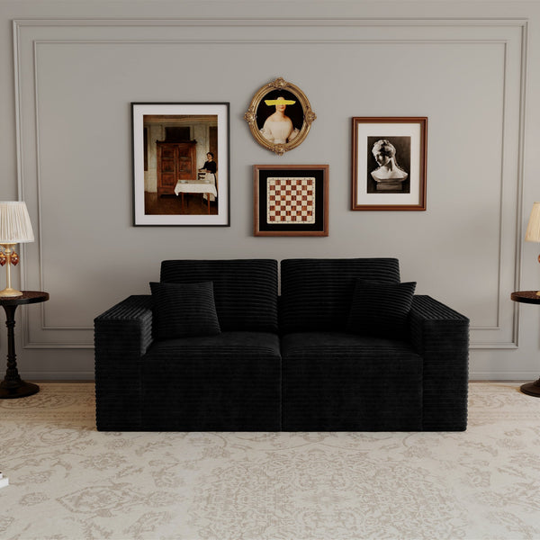 English Elm 70.87*35.43"modular Two Piece Corduroy Sectional Sofa with Reversible Chaise Living Room W3819S00134