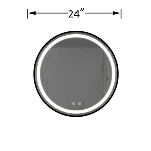 English Elm 24Inch Bathroom Led Vanity Mirror – Dimmable Touch Control, Anti-Fog, Adjustable Lighting, Ip54 Waterproof W1992P210838