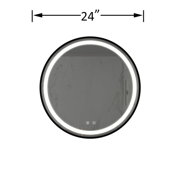 English Elm 24Inch Bathroom Led Vanity Mirror – Dimmable Touch Control, Anti-Fog, Adjustable Lighting, Ip54 Waterproof W1992P210838