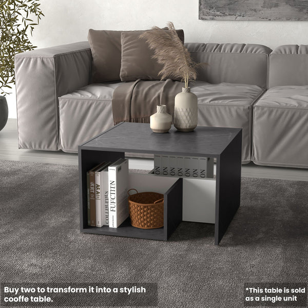 English Elm Everet 25" High 3-Tier Open Shelf Nightstand - Multicolor Compact End Table with Sturdy Storage Shelves B070P363827