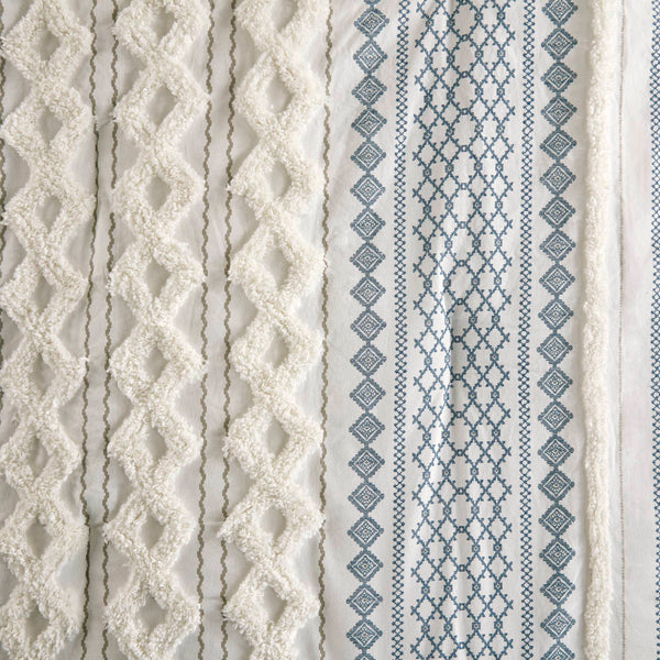 English Elm Cotton INK+IVY Imani Chenille Tufted Comforter Set King/Cal King – Geometric Print, OEKO-TEX Safe B035128800