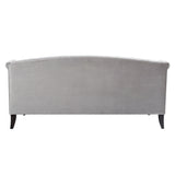 English Elm Ken 74" Upholstered Button Tufted Sofa, Opal Grey Velvet