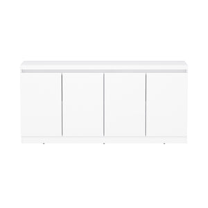 English Elm Griffin 62" Sideboard with Soft-Close Doors and Fixed Shelves for Sleek Modern Storage Solutions White B365P397667