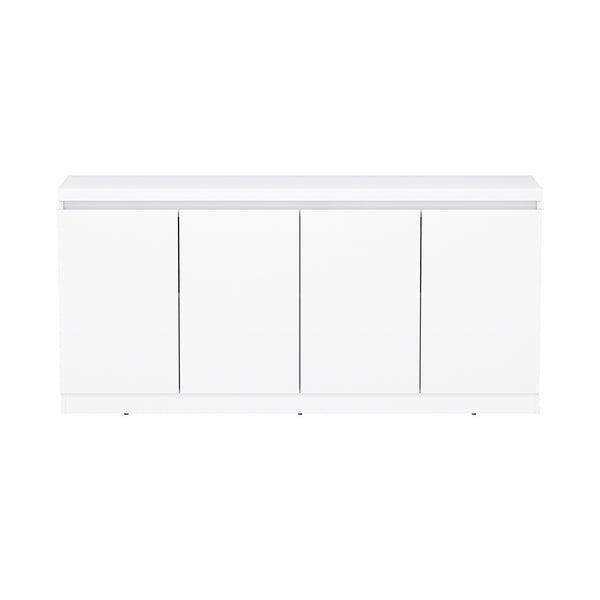 English Elm Griffin 62" Sideboard with Soft-Close Doors and Fixed Shelves for Sleek Modern Storage Solutions White B365P397667