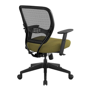 OSP Home Furnishings Air Grid Ergonomic Mesh Office Chair with Lumbar Support and Greenguard Certified Airflow Twilight Lilypad 5500SL-K010