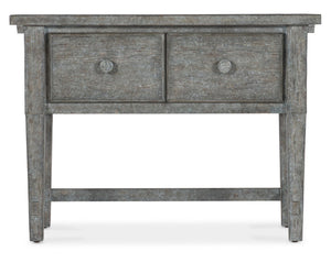 Hooker Furniture Commerce Belgian Stonewashed Console Table With Soft-Close Drawers, Tapered Legs, Pine Veneer Charm 7228-85097-45