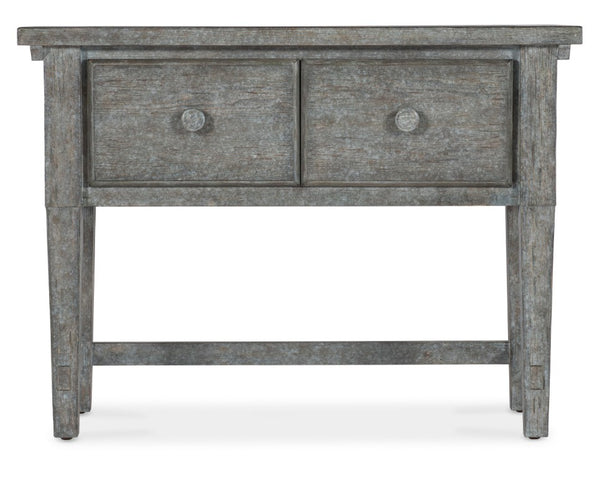 Hooker Furniture Commerce Belgian Stonewashed Console Table With Soft-Close Drawers, Tapered Legs, Pine Veneer Charm 7228-85097-45