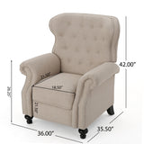 Christopher Knight Home® - Noble House - Walder Contemporary Tufted Fabric Recliner with Nailhead Trim