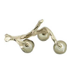 English Elm 15.7x9.1x7.9" Gold Aluminum Branch Votive Holder with Three Glass Cups for Glam Decor W2078P490404