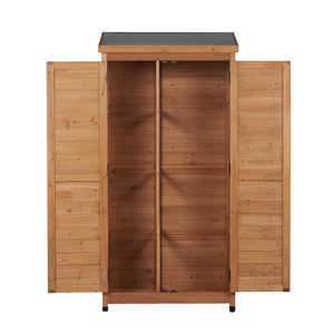 English Elm Outdoor Cedar Storage Cabinet Farmhouse Vertical Shed for Backyard Patio Garden Tools W2640P291256