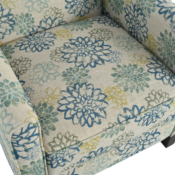 English Elm Christopher Knight Home® - 27.5" Push Back Recliner with Beech Legs, Deep Ergonomic Seat & Extendable Footrest for Rooms Blue N763P256508C
