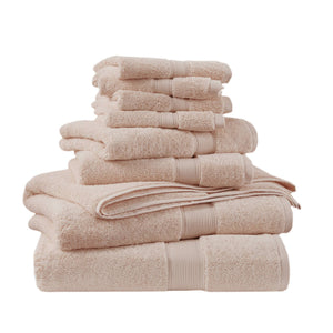 JLA Home Madison Park Signature - Ultra-Soft 100% Cotton Towels | 800 GSM Plush Spa-Quality Set with Antimicrobial Finish, Oeko-Tex Certified Blush MPS73-321