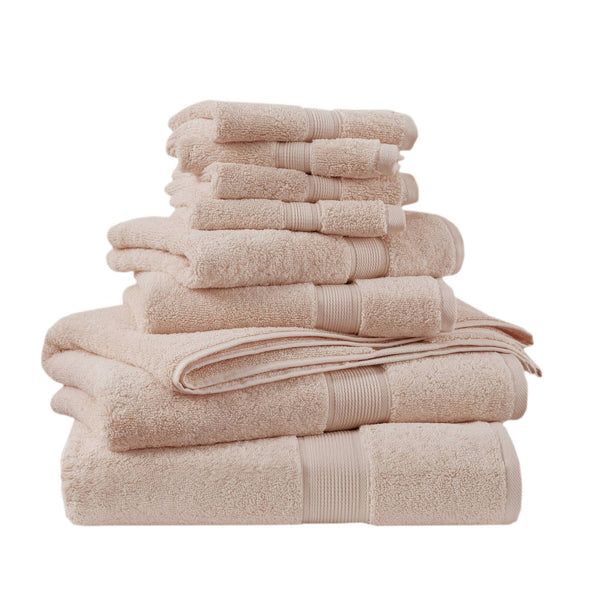 JLA Home Madison Park Signature - Ultra-Soft 100% Cotton Towels | 800 GSM Plush Spa-Quality Set with Antimicrobial Finish, Oeko-Tex Certified Blush MPS73-321
