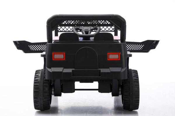 English Elm Ride on Electric Kids Car 12v Luxury Toy with Remote Control Swing and Led Lights Pink W1760P358703