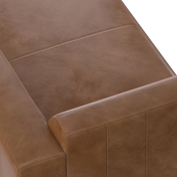 English Elm Rex Right Chaise Sofa Module - Premium Caramel Leather, Modern Design, Customizable Comfort & Style B136P199222-GIGA