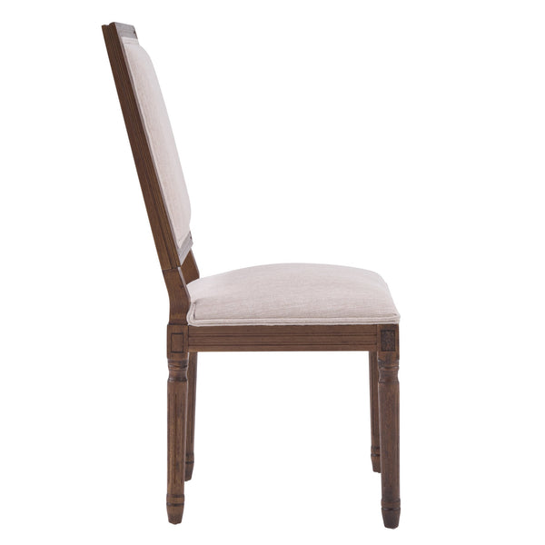 English Elm [set of 2] Cane Back Dining Chairs Rubberwood Fluted Legs French Provincial Style N767P263677B