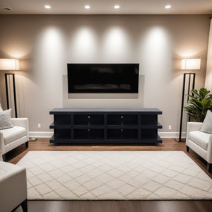 English Elm Laurel Canyon 85-Inch Fully Assembled Tv Stand For Large Tvs, Rustic Clove Finish, Ample Storage B108P292266