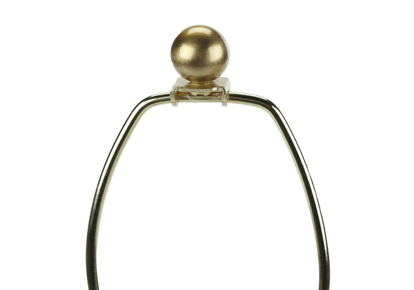 English Elm Lighting, Curved Ceramic Table Lamp with Ivory Linen Shade and Gold Finial, 24" Height, Transitional Blue 17 L x 17 W x 15 H B2710P220078