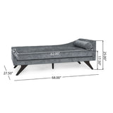 Christopher Knight Home® - Noble House - Cagle Mid-Century Modern Fabric Chaise Lounge