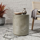 Christopher Knight Home® 16'' Fish Pattern Mgo Side Table - Durable & Weatherproof