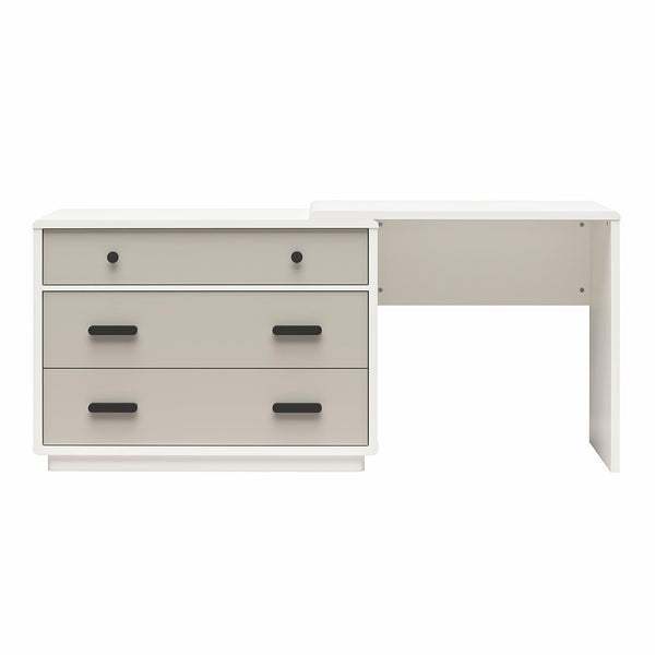 English Elm Valencia 3 Drawer Dresser Desk with Matte Black Hardware for Modern Bedroom Storage B2733S00010