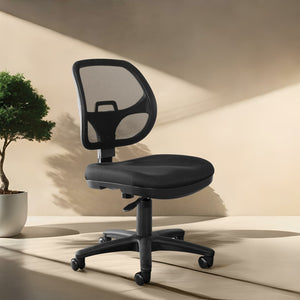 OSP Home Furnishings Mesh Back Ergonomic Task Chair with Lumbar Support and Cushioned Seat for Home Office EM2910