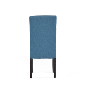 English Elm Hanford Upholstered Dining Chair Set of 2 with T-stitch Back and Tapered Legs N767P360602U