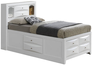 English Elm Stylish White Twin Storage Bed - Modern Design With Practical Drawers For Small Spaces & Kids' Rooms B078S00212-GIGA