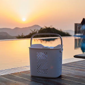 English Elm 4-Tier Laundry Hamper Sorter with Wheels - Removable Rolling Baskets, Space-Saving White Organizer for Small Rooms W3101P335166