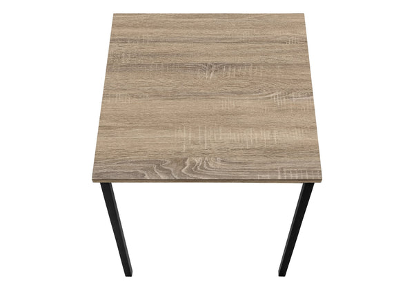 English Elm Table 3-Piece Set with Reclaimed-Look Laminate Tops and Sleek Metal Frame for Modern Living Rooms taupe 48 L x 24 W x 4 H B2710P219975