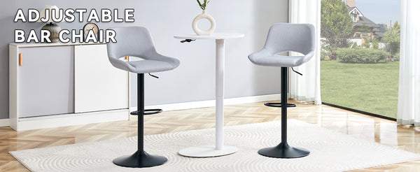 English Elm Set of 2 Pu Leather Barstools with Gold Footrest Curved Back for Kitchen Island W1151P383773