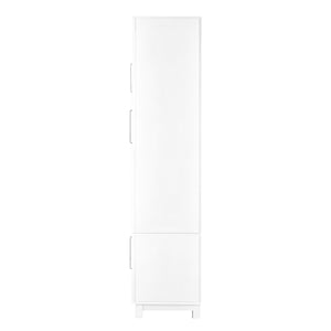 English Elm Vibe Haus Fluted Glass Wall Unit Tall Mdf Entertainment Console for Living Room N893S000011K