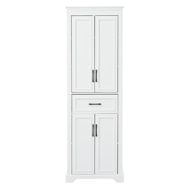 English Elm 70.8" Freestanding Bathroom Vanity with Soft-Close Doors, Adjustable Shelves, Anti-Tip Safety & Sleek Handles N729P335558K