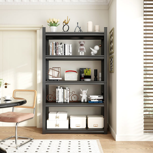 English Elm 72"H Heavy-Duty 5-Tier Metal Shelving Unit - Adjustable Industrial Storage Rack For Garage & More! T2398P160409