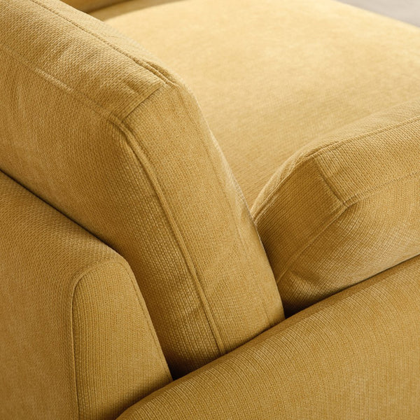 English Elm 50*43" Oversized Chenille Armchair Deep Lounge Seat Modern Minimalist Living Room Chair Yellow N723S5042Y
