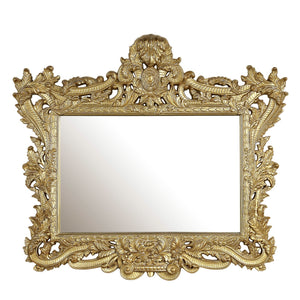 English Elm Bernadette Gold Mirror - Transitional MDF & Resin Frame, Sleek Assembled Wall Mirror for Décor B2726P353922