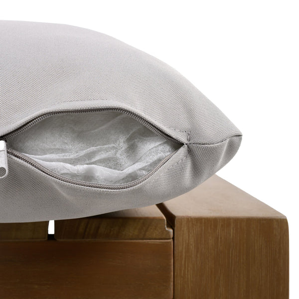 English Elm Christopher Knight Home® - Outdoor Dining Set with Acacia Wood Frame, 6 Chairs & Slatted 72" Table, Waterproof Washable Cushions Grey,Teak N779P266069N_N779P279983G-3