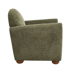 English Elm Rapallo Upholstered Accent Chair Plush Seat Modern Frame for Living Room or Entryway Olive Green N776P381488G