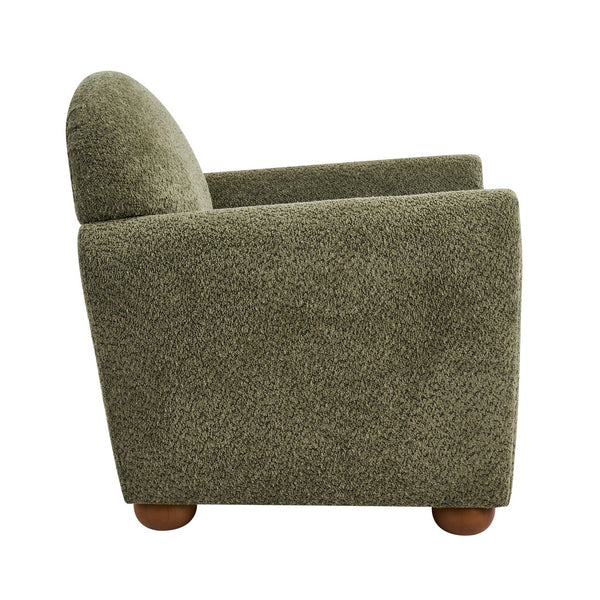 English Elm Rapallo Upholstered Accent Chair Plush Seat Modern Frame for Living Room or Entryway Olive Green N776P381488G