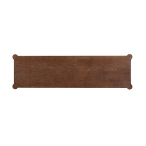 English Elm 47x22x18.5" Rustic Wood Coffee Table with Spiral Turned Legs and Open Storage Shelf W2078P460473